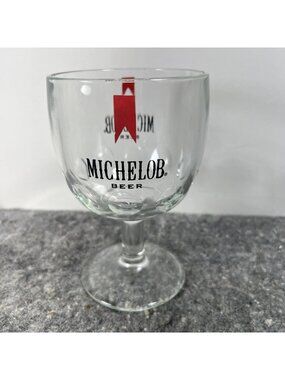 Vintage MICHELOB Classic Vintage 1970s Heavy Glass Beer Goblet